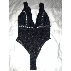 Black Lacy body suit